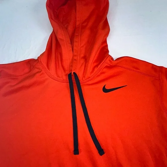 Nike Therma-Fit Training Hoodie Mens XL Orange Black Pullover  Sweatshirt NWT - Picture 4 of 15